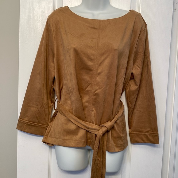 BANANA REPUBLIC Faux suede top - Picture 1 of 4